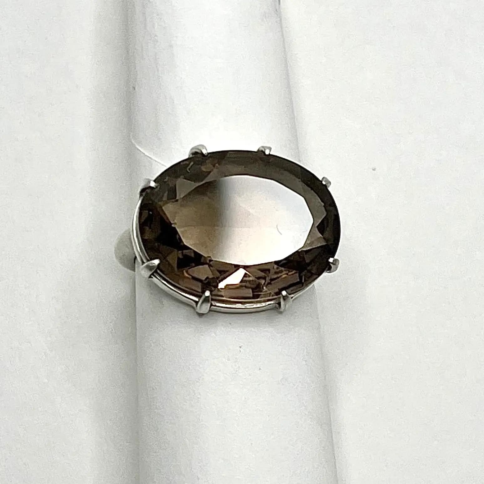 SMOKY QUARTZ EAST WEST RING